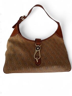 Dooney  & Bourke Brown Monogram Hobo Shoulder Bag
